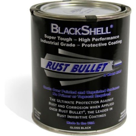 RUST BULLET LLC Rust Bullet BlackShell Protective Coating and Topcoat Quart Can 24/Case BSQ-C24